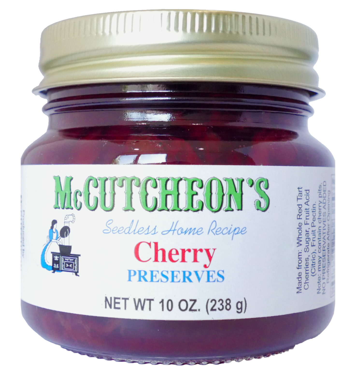 jar of McCutcheon's mini cherry preserves