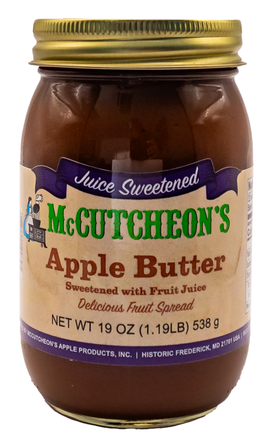 jar of McCutcheon's juice sweetened apple butter