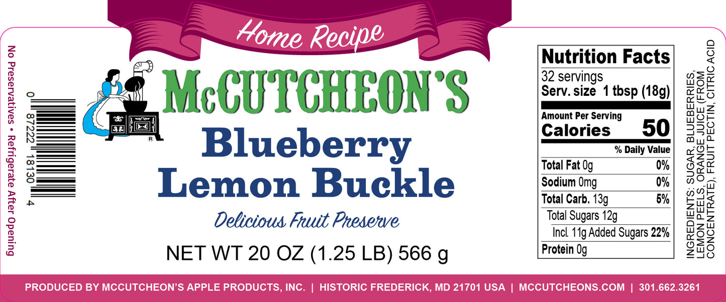 Blueberry Lemon Buckle Preserves