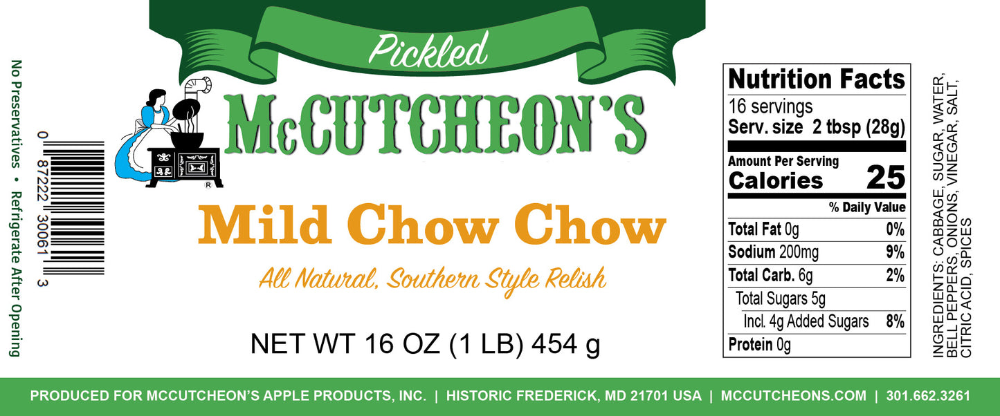 Mild Southern Style Chow Chow