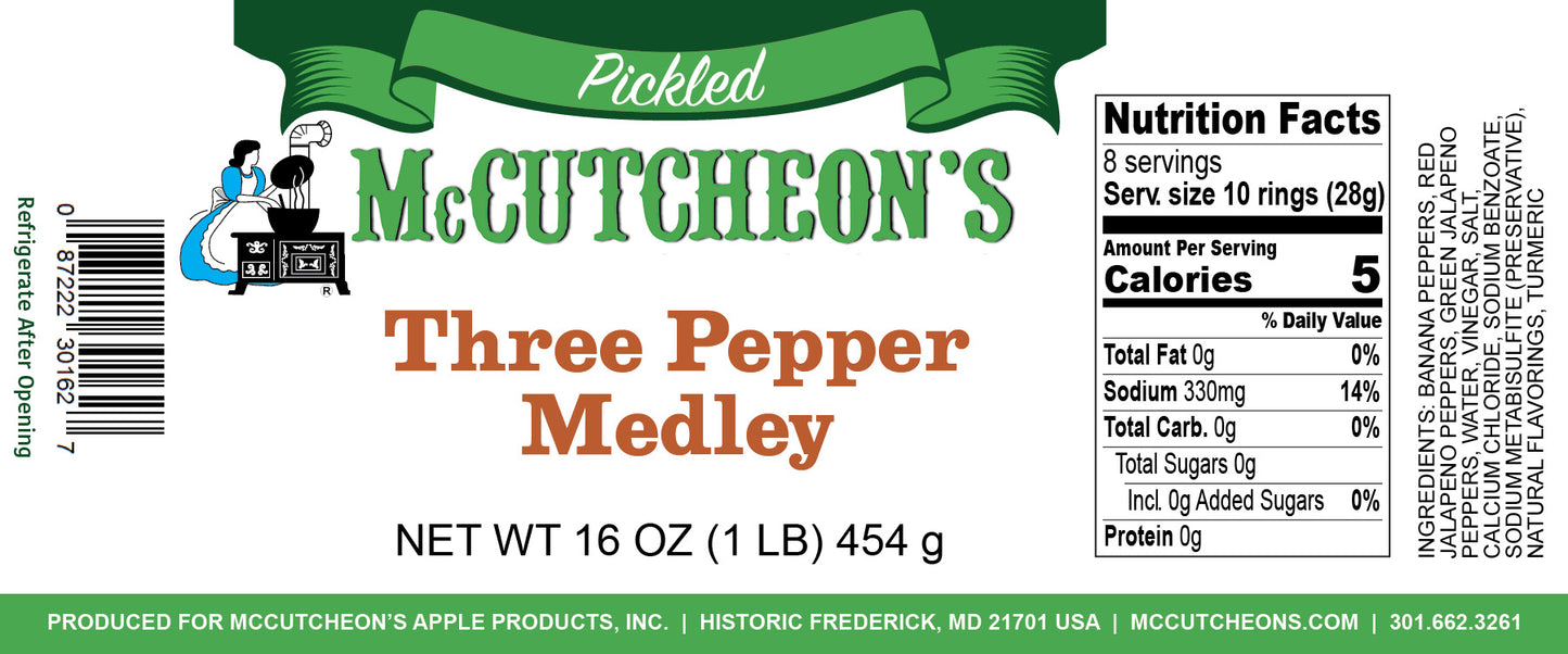 Hot Three Pepper Medley