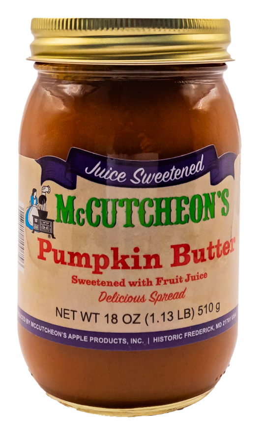 jar of McCutcheon's juice sweetened pumpkin butter