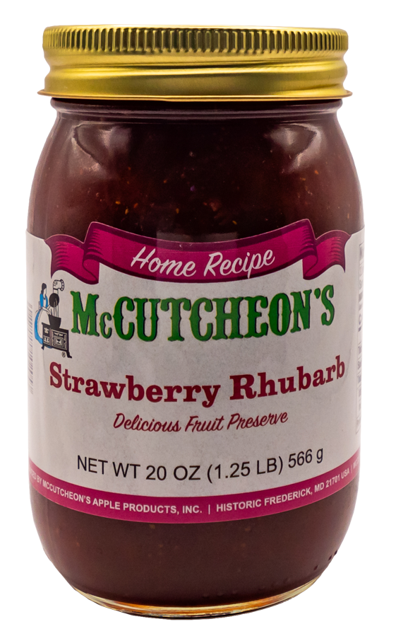 jar of McCutcheon's strawberry rhubarb preserves