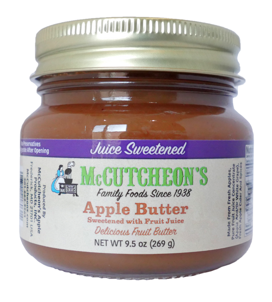 jar of McCutcheon's mini juice sweetened apple butter