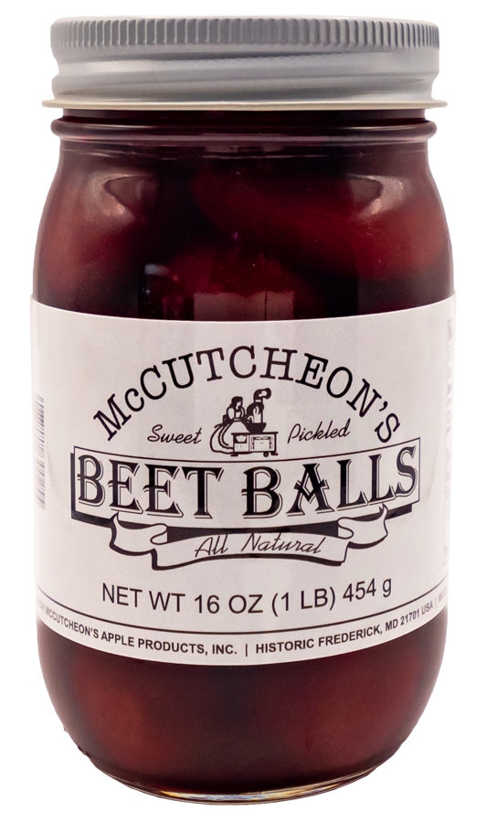 jar of McCutcheon's pickled beet balls