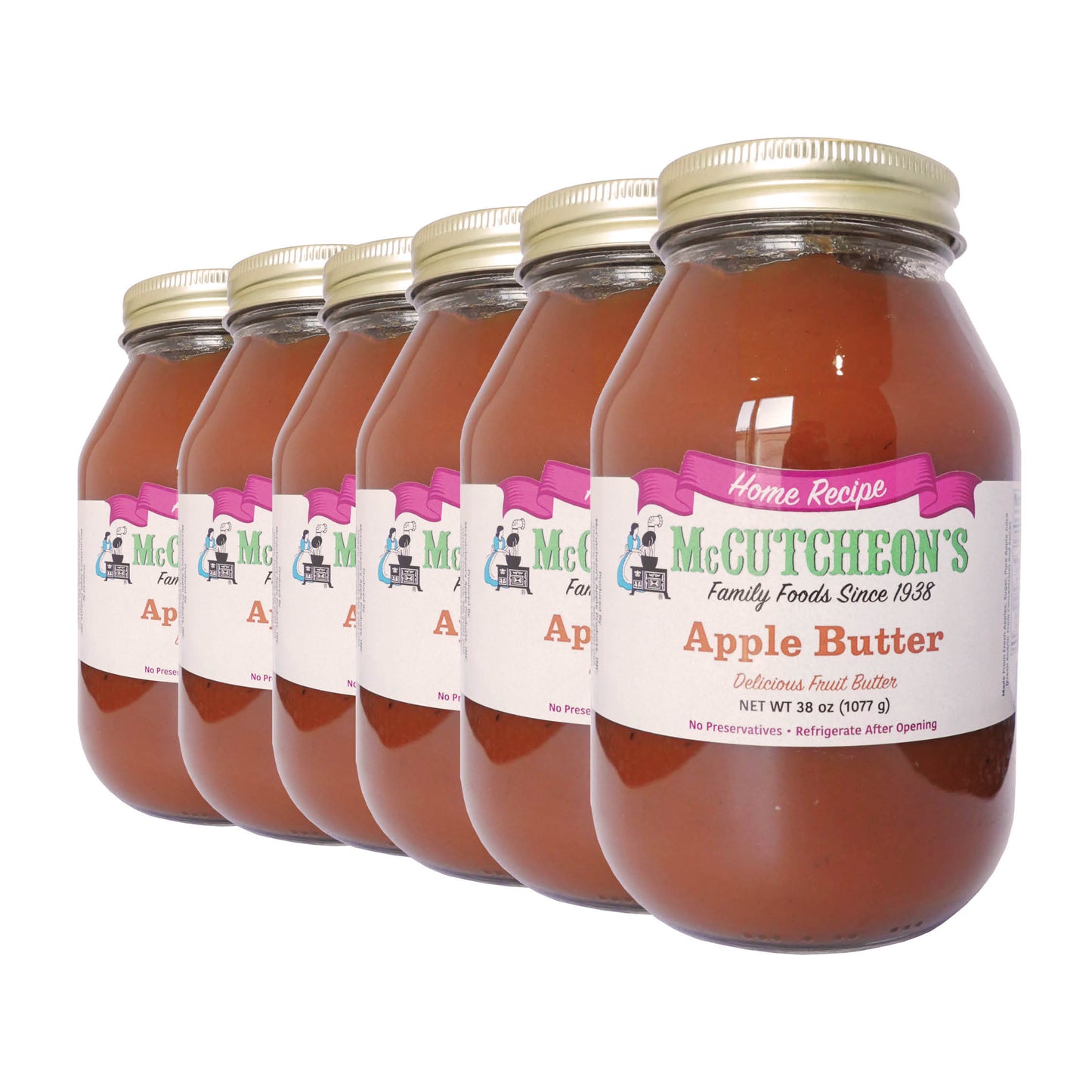 6 quart jars bundle of McCutcheon's Apple Butter