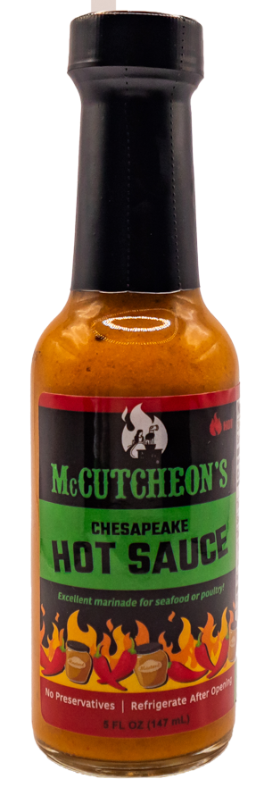 bottle of McCutcheon's Chesapeake hot sauce