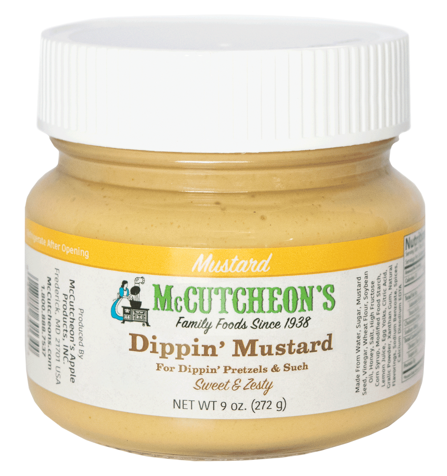 jar of McCutcheon's mini dippin' mustard