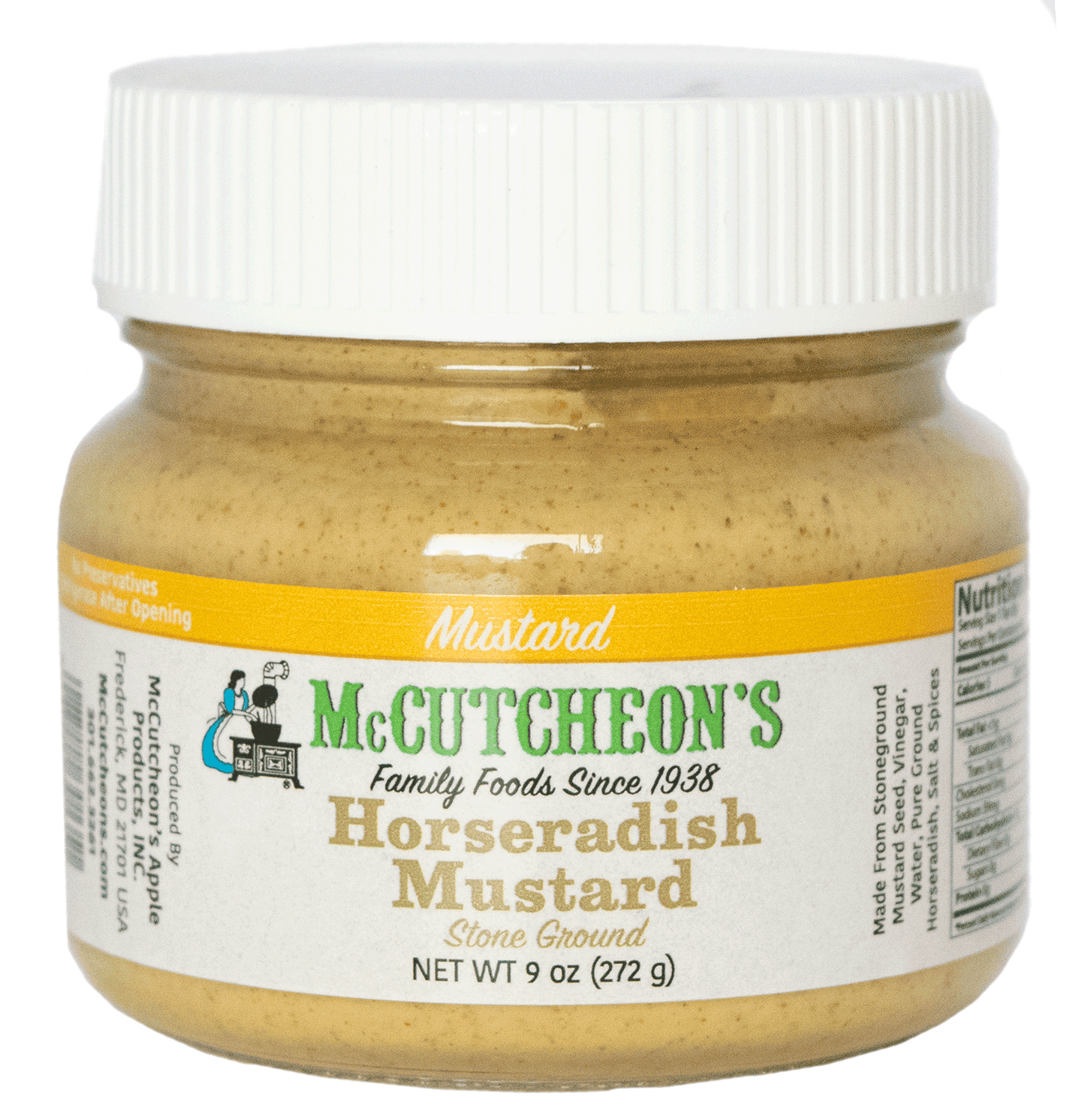 jar of McCutcheon's mini stone ground horseradish mustard