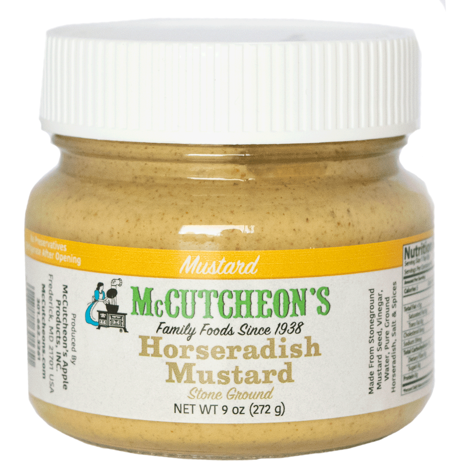 jar of McCutcheon's mini stone ground horseradish mustard