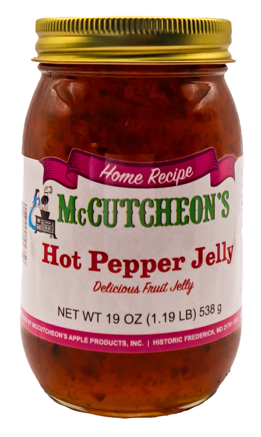 jar of McCutcheon's hot pepper jelly