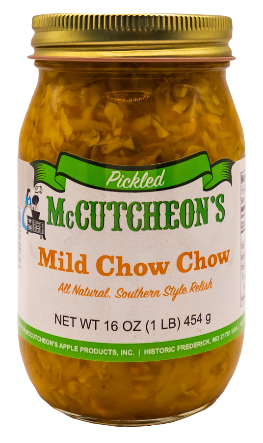 jar of McCutcheon's mild chow chow