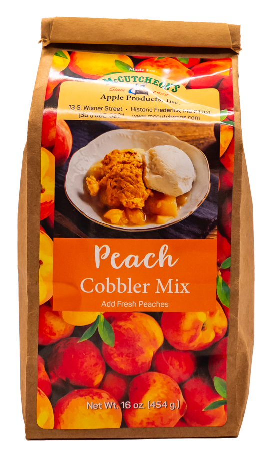bag of McCutcheon's peach cobbler mix