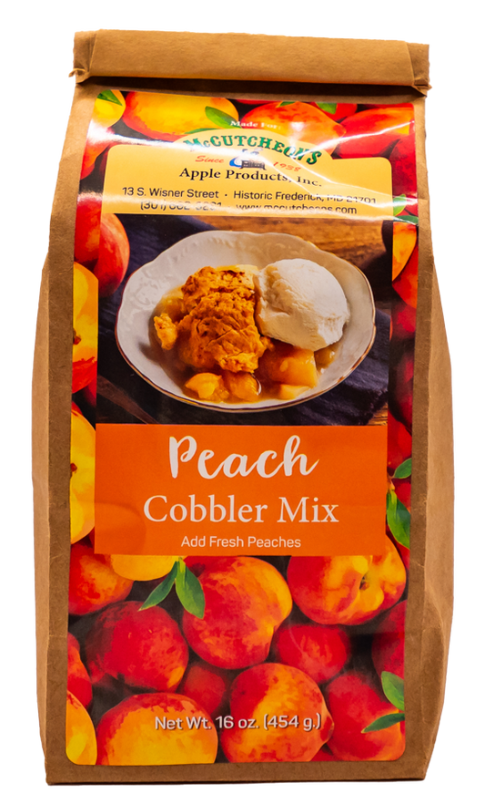 bag of McCutcheon's peach cobbler mix