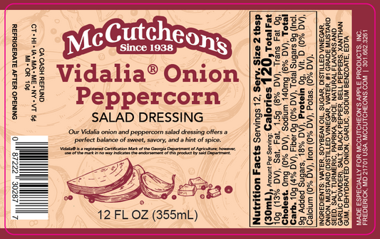 NEW - Vidalia Onion Peppercorn Salad Dressing