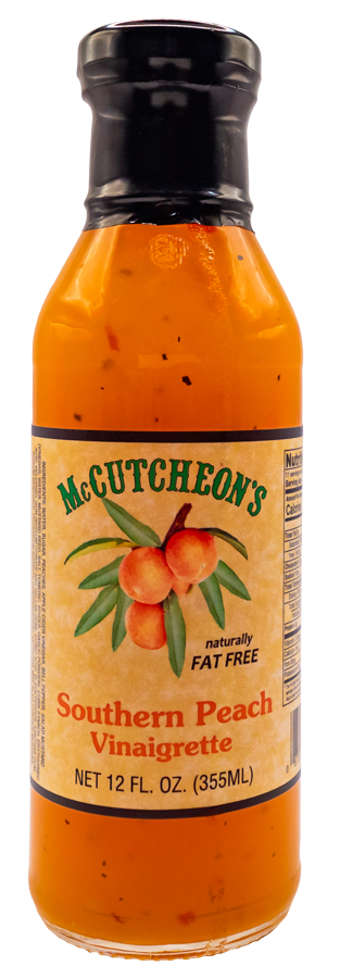 bottle of McCutcheon's southern peach vinaigrette