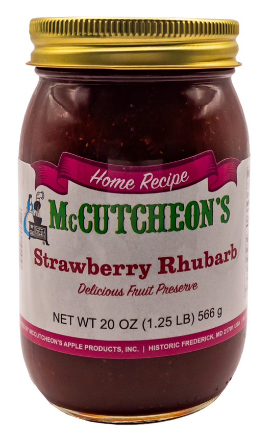 jar of McCutcheon's strawberry rhubarb preserves