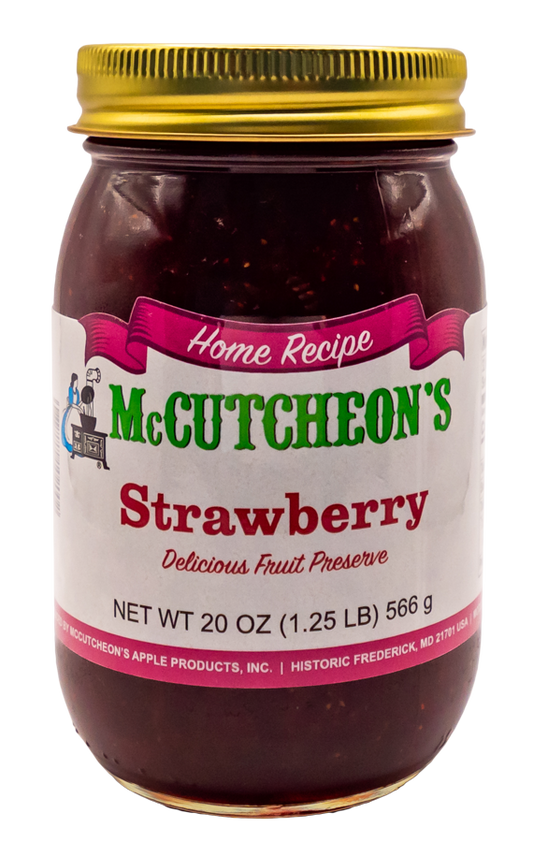jar of McCutcheon's strawberry preserves