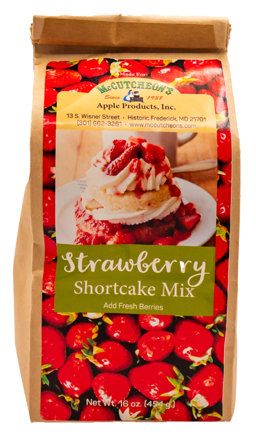 bag of McCutcheon's strawberry shortcake mix
