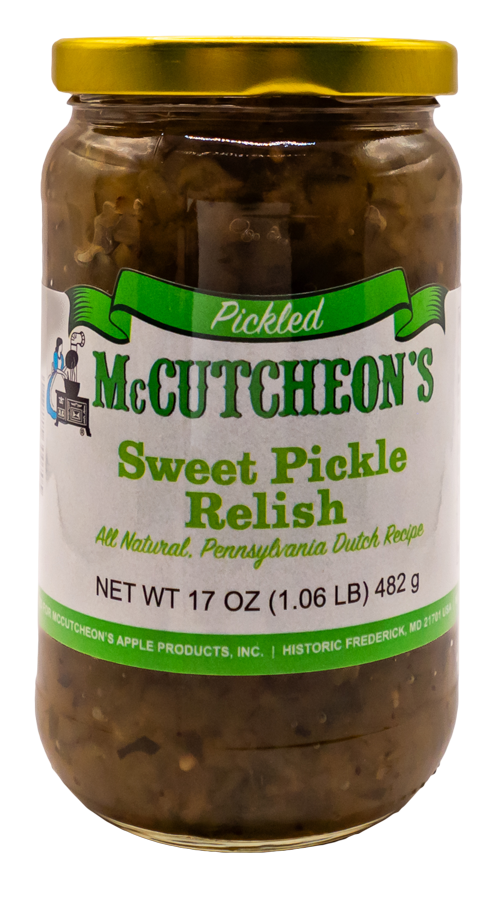 jar of McCutcheon's sweet pickle relish