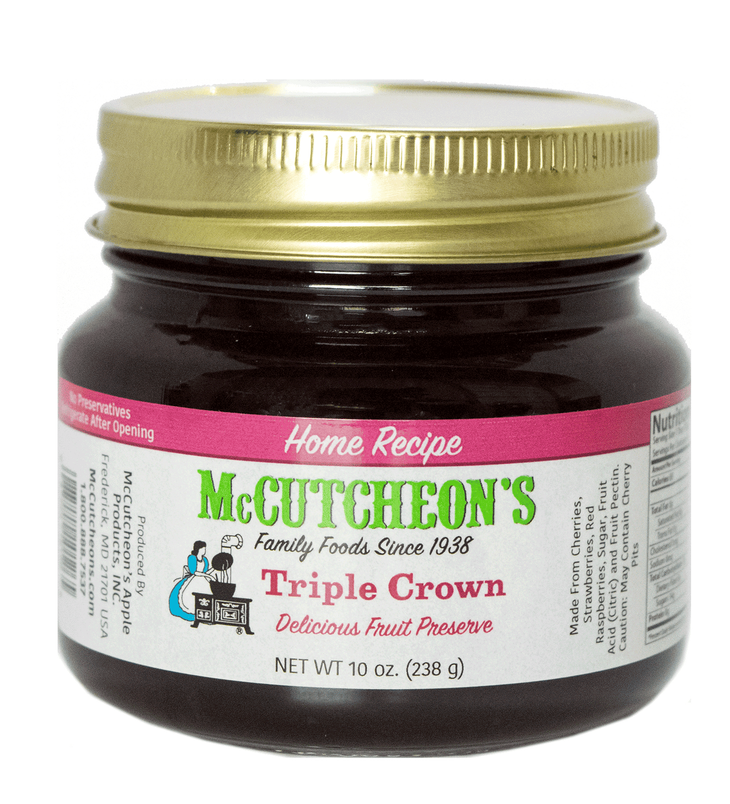 jar of McCutcheon's mini Triple Crown Preserves