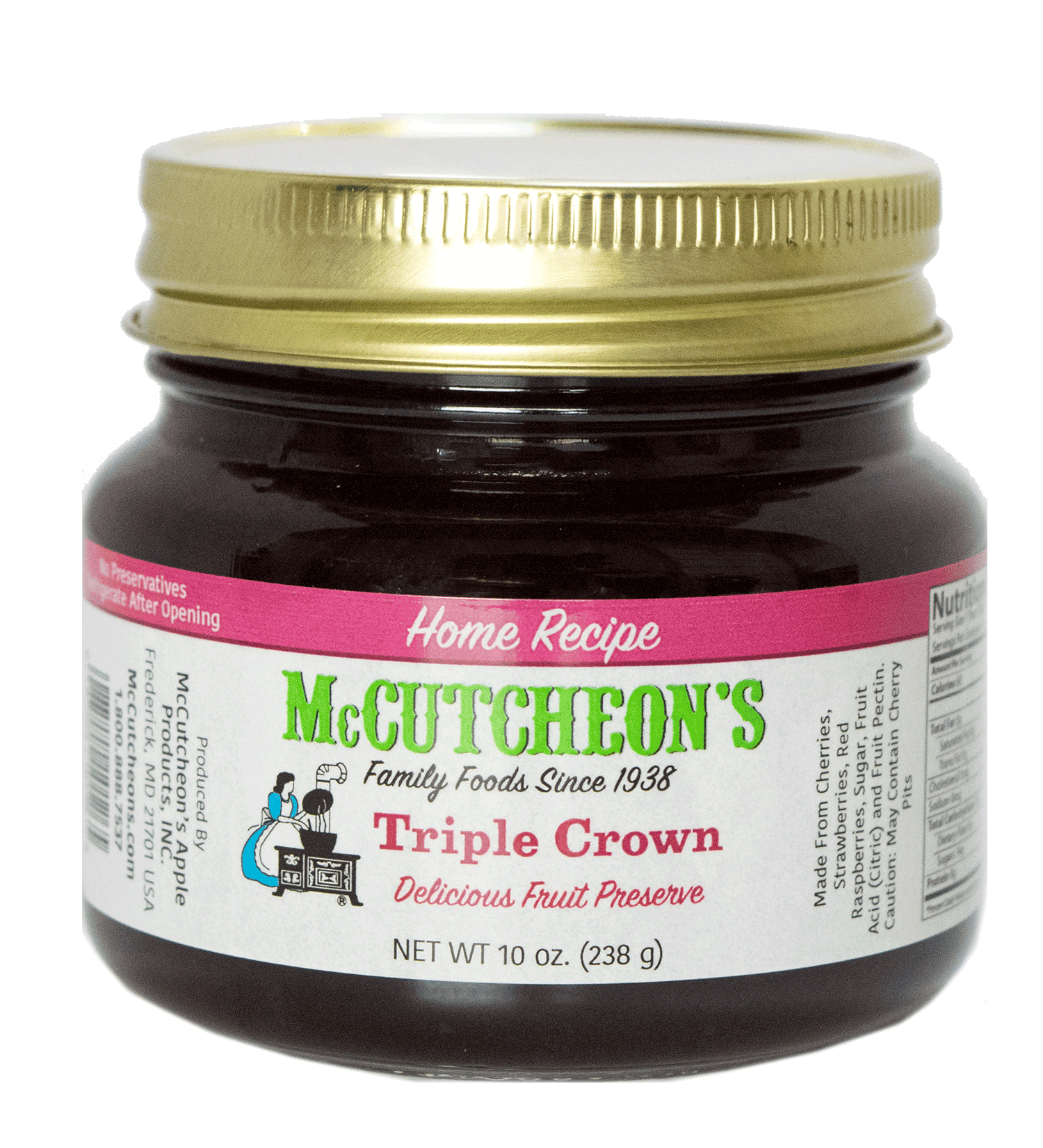 jar of McCutcheon's mini Triple Crown Preserves