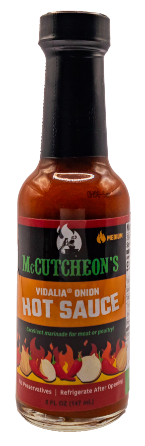 bottle of McCutcheon's Vidalia Onion hot sauce