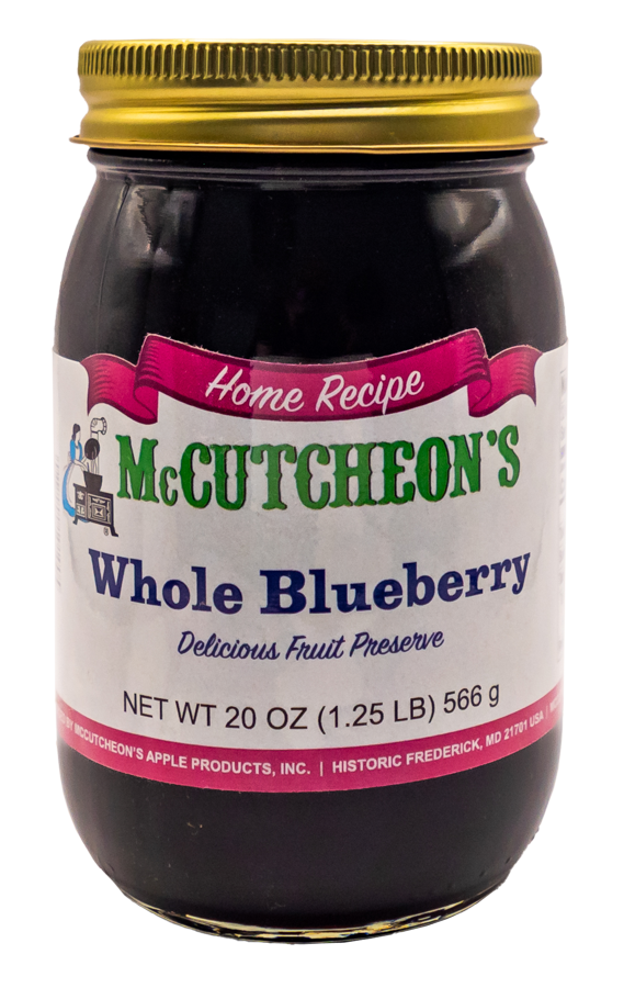 jar of McCutcheon's whole blueberry preserves