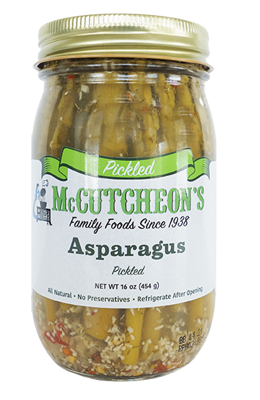 jar of McCutcheon's pickled asparagus