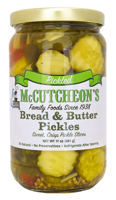 jar of McCutcheon's bread & butter pickles