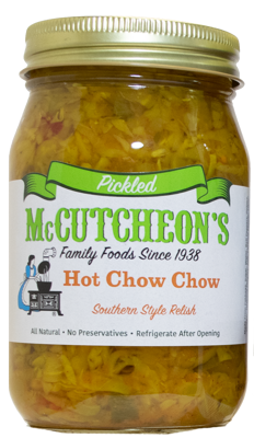 jar of McCutcheon's hot chow chow
