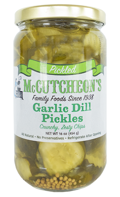jar of McCutcheon's garlic dill pickles