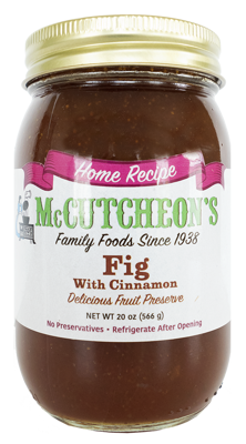 jar of McCutcheon's Fig Preserves with cinnamon