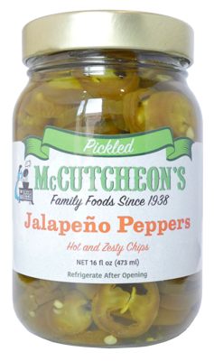 jar of McCutcheon's pickled jalapeño peppers