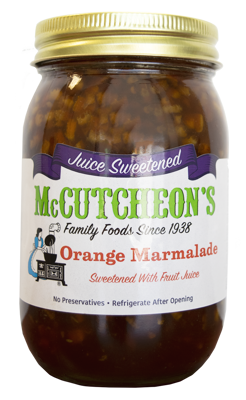 jar of McCutcheon's juice sweetened orange marmalade