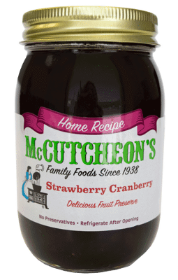 jar of McCutcheon's strawberry cranberry preserves