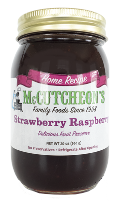 jar of McCutcheon's strawberry raspberry preserves